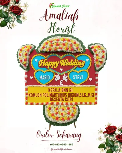 Karangan Papan Bunga Pernikahan di Bugul Kidul